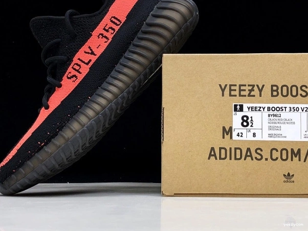 Black 350 Boost Core V2 Yeezy Adidas Red BY9612 0902